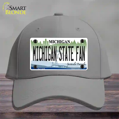 Michigan State Fan Novelty License Plate Hat Cotton / Gray