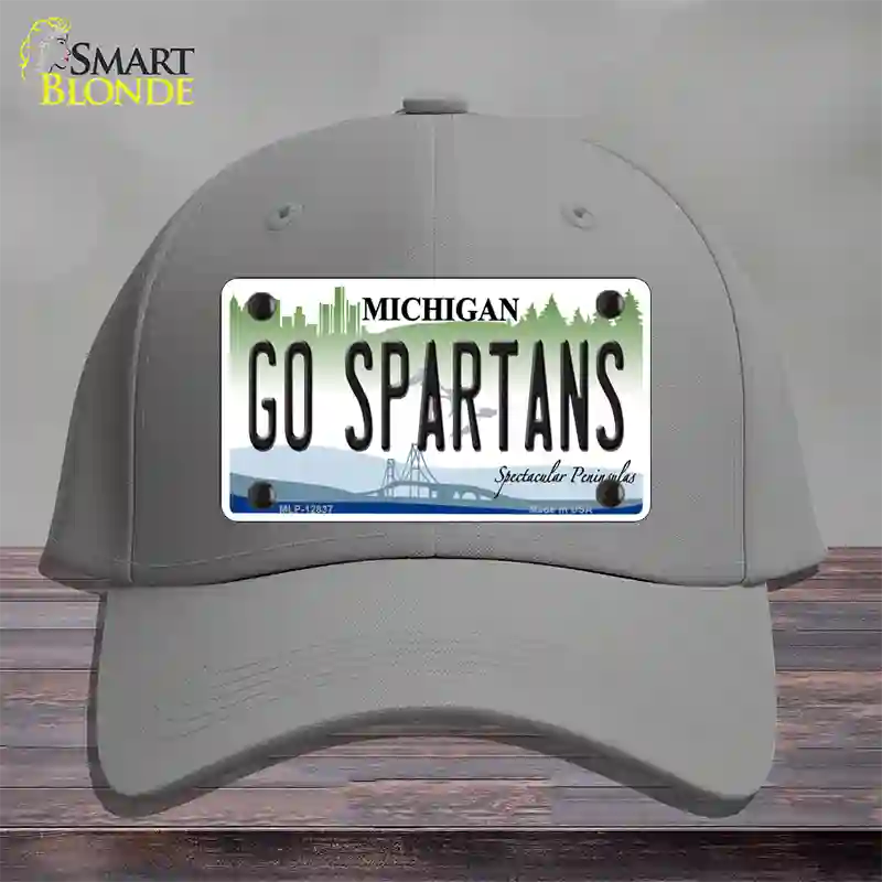 Go Spartans Novelty License Plate Hat Cotton / Gray