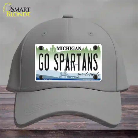 Go Spartans Novelty License Plate Hat Cotton / Gray