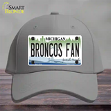 Broncos Fan Michigan Novelty License Plate Hat Cotton / Gray