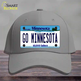 Go Minnesota Novelty License Plate Hat Cotton / Gray