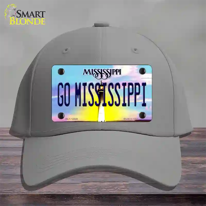 Go Mississippi Novelty License Plate Hat Cotton / Gray