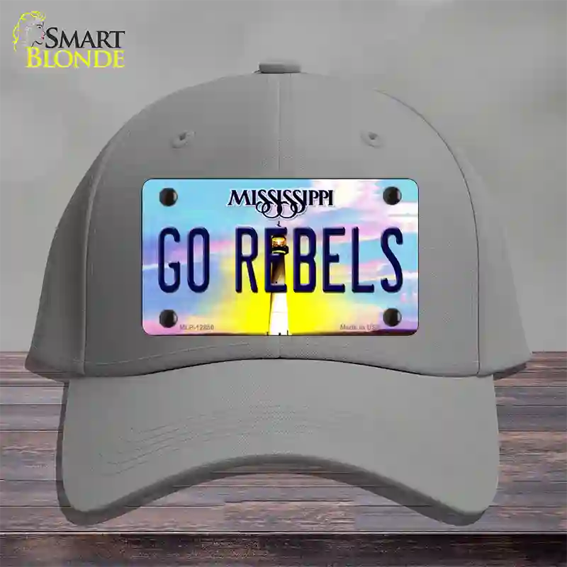 Go Rebels Novelty License Plate Hat Cotton / Gray