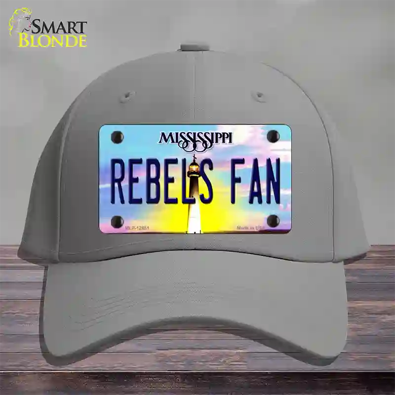 Rebels Fan Novelty License Plate Hat Cotton / Gray