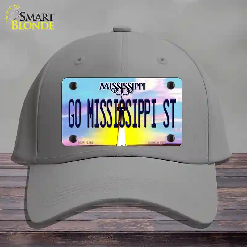 Go Mississippi State Novelty License Plate Hat Cotton / Gray