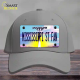 Mississippi State Fan Novelty License Plate Hat Cotton / Gray