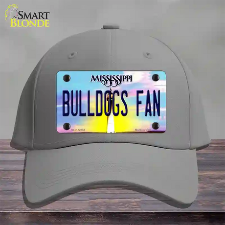 Bulldogs Fan Mississippi Novelty License Plate Hat Cotton / Gray