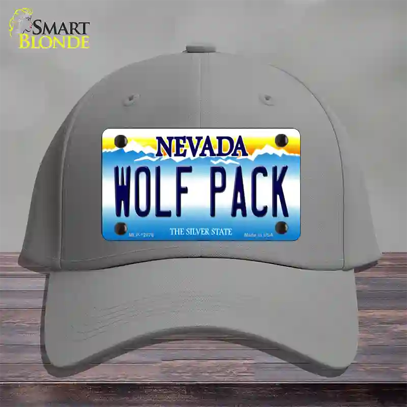 Wolf Pack Novelty License Plate Hat Cotton / Gray