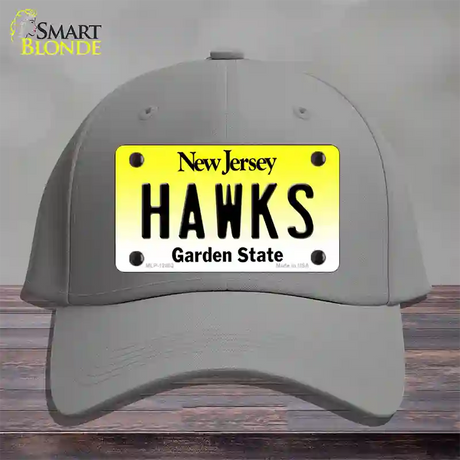 Hawks Novelty License Plate Hat Cotton / Gray