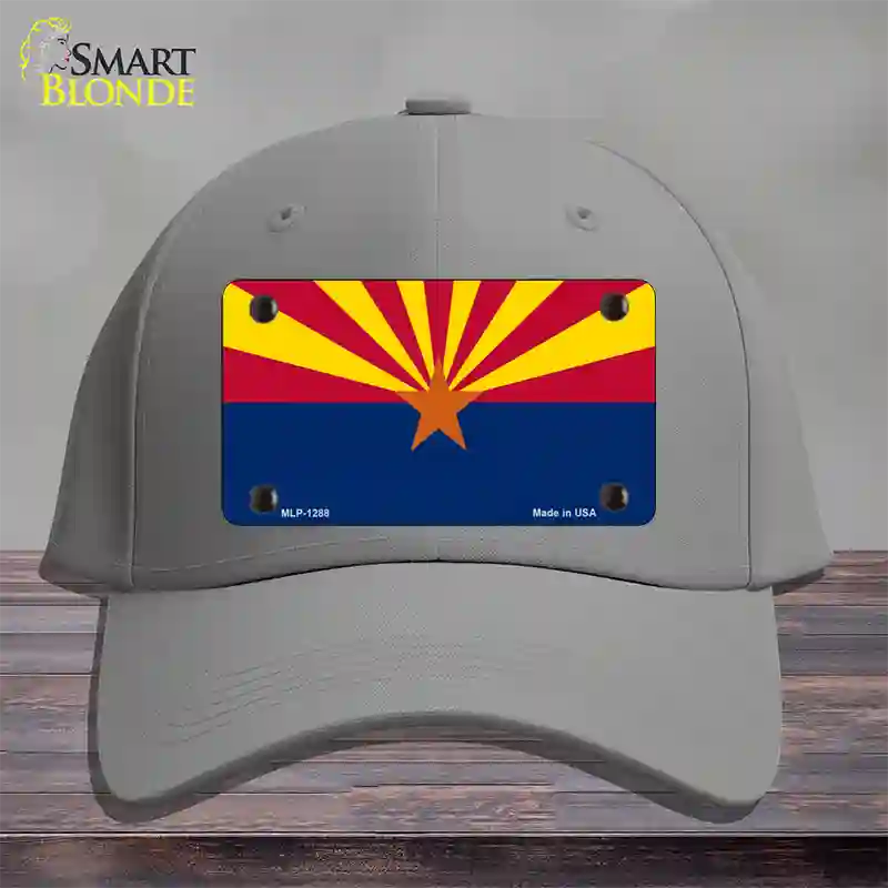 Arizona Small Star Novelty License Plate Hat Cotton / Gray