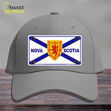 Nova Scotia Flag Novelty License Plate Hat Cotton / Gray