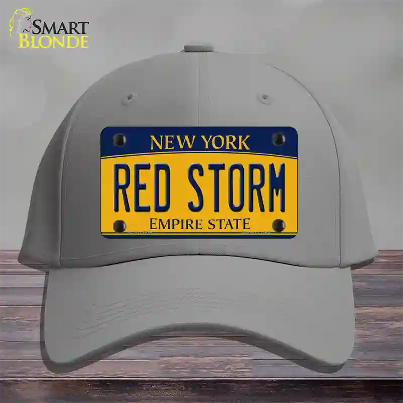 Red Storm Novelty License Plate Hat Cotton / Gray