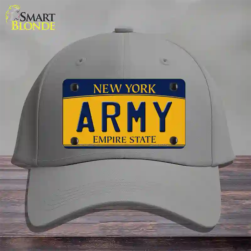 Army Novelty License Plate Hat Cotton / Gray