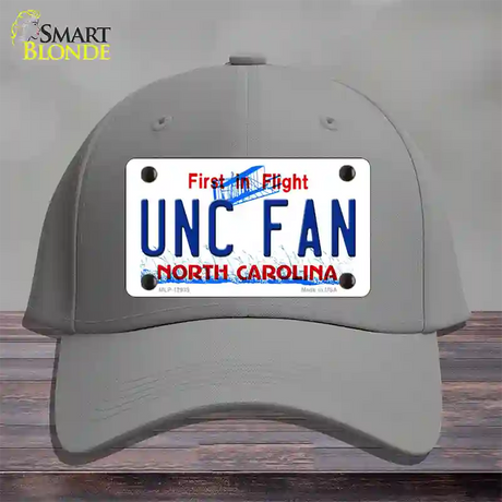 Univ North Carolina Fan Novelty License Plate Hat Cotton / Gray