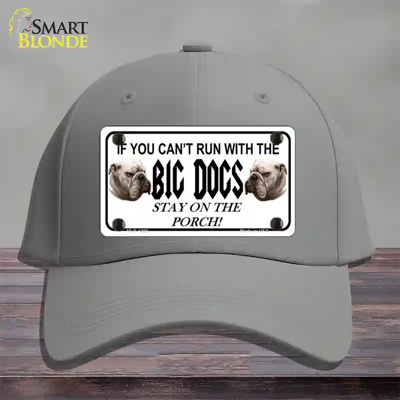 Run With The Big Dogs Novelty License Plate Hat Cotton / Gray