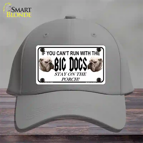 Run With The Big Dogs Novelty License Plate Hat Cotton / Gray