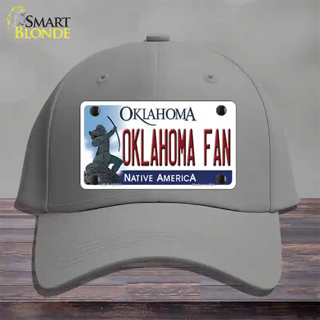 Oklahoma Fan Novelty License Plate Hat Cotton / Gray