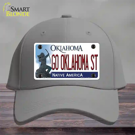 Go Oklahoma State Novelty License Plate Hat Cotton / Gray