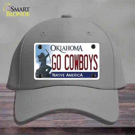 Go Cowboys Novelty License Plate Hat Cotton / Gray