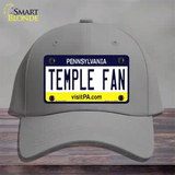 Temple Fan Novelty License Plate Hat Cotton / Gray