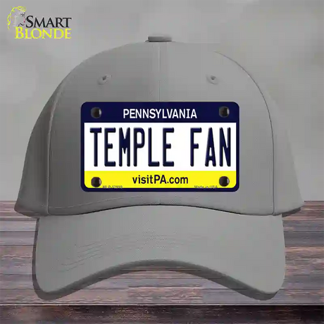 Temple Fan Novelty License Plate Hat Cotton / Gray