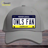 Owls Fan Novelty License Plate Hat Cotton / Gray