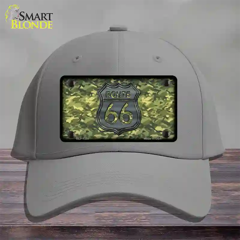 Route 66 Camouflage Novelty License Plate Hat Cotton / Gray