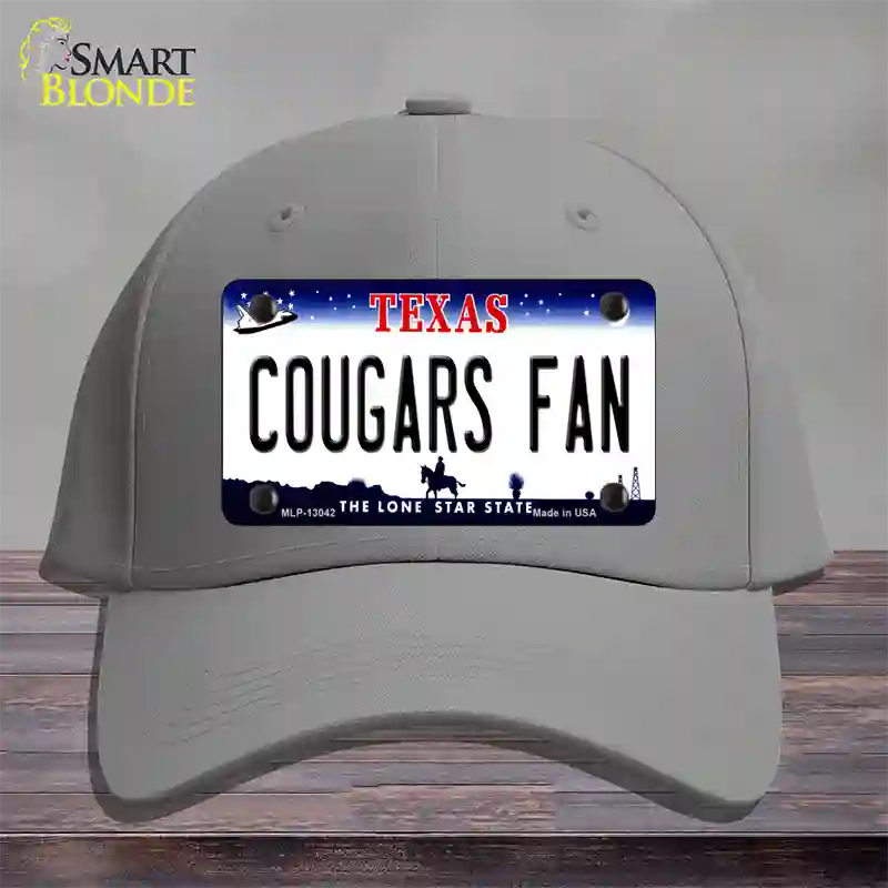 Cougars Fan Novelty License Plate Hat Cotton / Gray