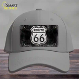 Route 66 Black & White Novelty License Plate Hat Cotton / Gray