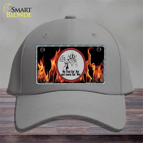 Find Hot Leave Wet Firefighter Novelty License Plate Hat Cotton / Gray