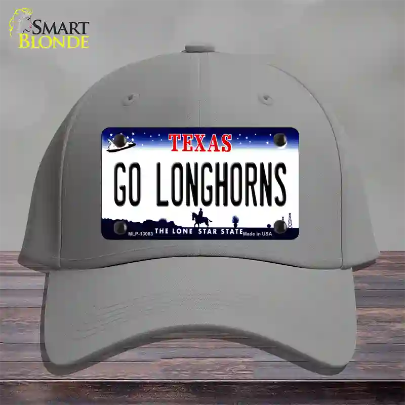 Go Longhorns Novelty License Plate Hat Cotton / Gray