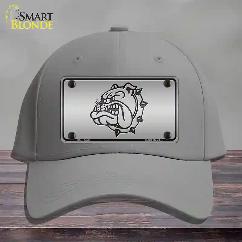 Bulldog Novelty License Plate Hat Cotton / Gray