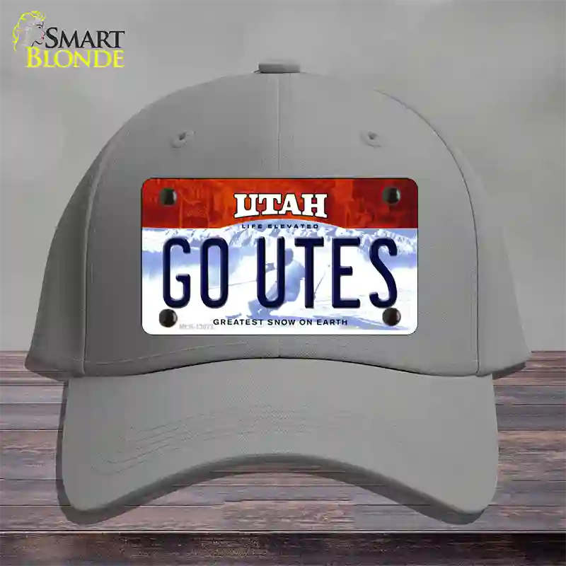 Go Utes Novelty License Plate Hat Cotton / Gray