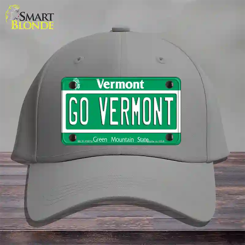 Go Vermont Novelty License Plate Hat Cotton / Gray