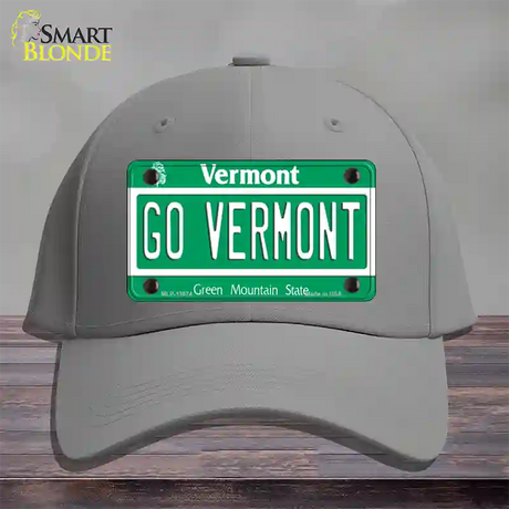 Go Vermont Novelty License Plate Hat Cotton / Gray