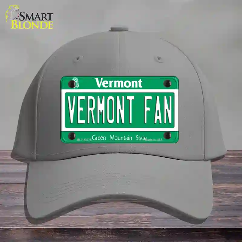 Vermont Fan Novelty License Plate Hat Cotton / Gray