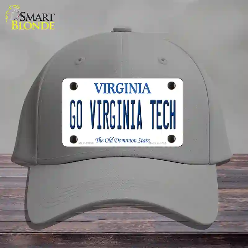 Go Virginia Tech Novelty License Plate Hat Cotton / Gray