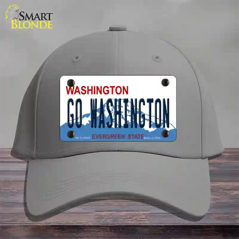 Go Washington Novelty License Plate Hat Cotton / Gray