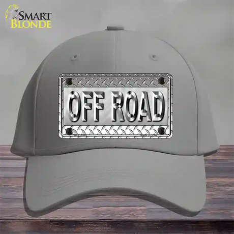 Off Road Novelty License Plate Hat Cotton / Gray