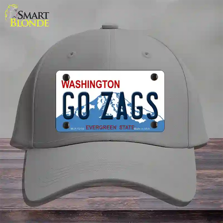 Go Zags Novelty License Plate Hat Cotton / Gray