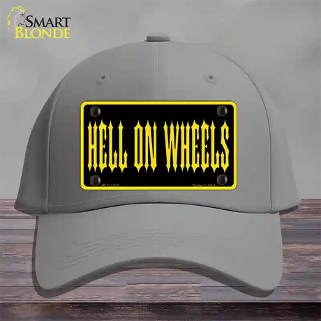 Hell On Wheels Novelty License Plate Hat Cotton / Gray