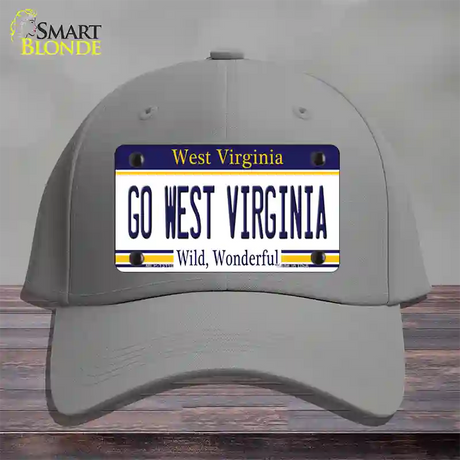 Go West Virginia Novelty License Plate Hat Cotton / Gray