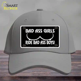 Bad Ass Girls Novelty License Plate Hat Cotton / Gray