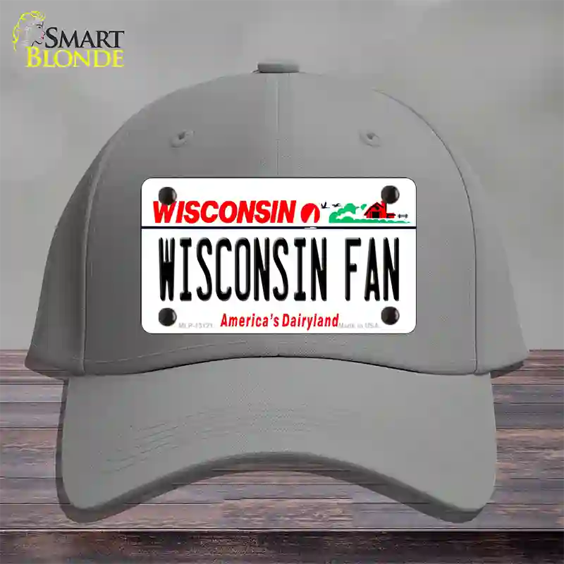 Wisconsin Fan Novelty License Plate Hat Cotton / Gray