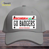 Go Badgers Novelty License Plate Hat Cotton / Gray