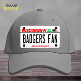 Badgers Fan Novelty License Plate Hat Cotton / Gray