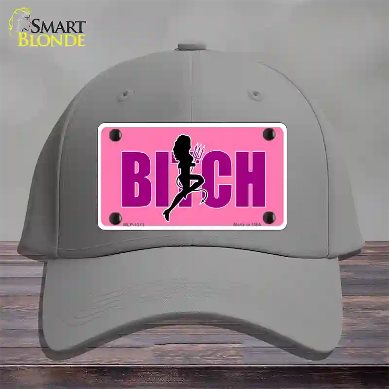 She-Devil Bitch Novelty License Plate Hat Cotton / Gray