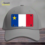 Acadian Canada Flag Novelty License Plate Hat Cotton / Gray