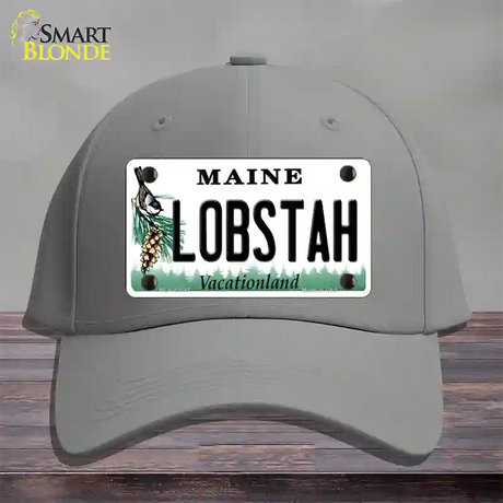 Lobstah Maine Novelty License Plate Hat Cotton / Gray