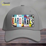 Cardinals Strip Art Novelty License Plate Hat Tag Cotton / Gray